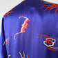 60s Colorful Embroidered Silk Robe / M