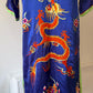 60s Colorful Embroidered Silk Robe / M