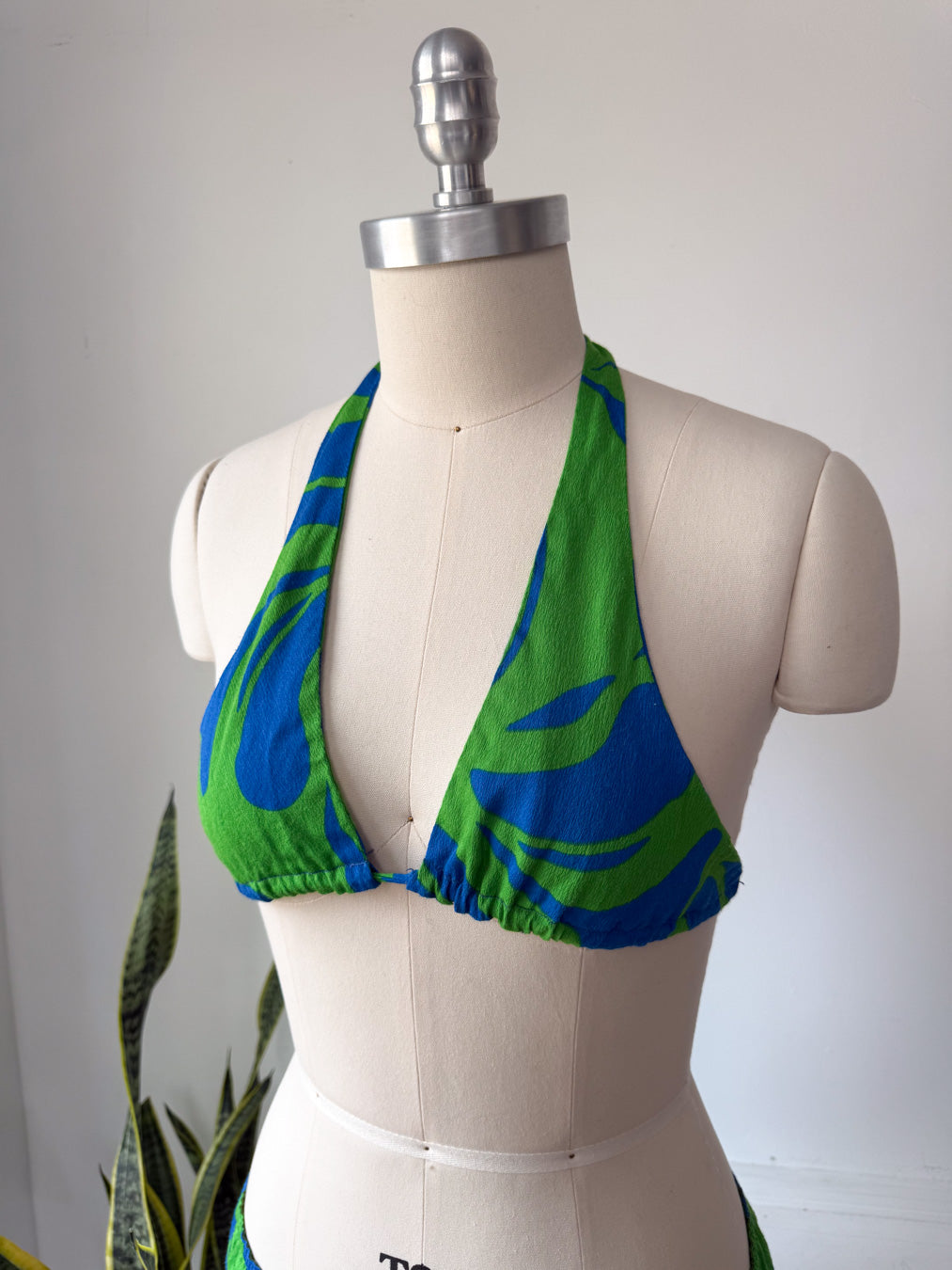 60s Hawaiian Cotton Bikini / XS-S