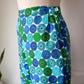 60s Printed Cotton Shorts / S