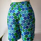 60s Printed Cotton Shorts / S