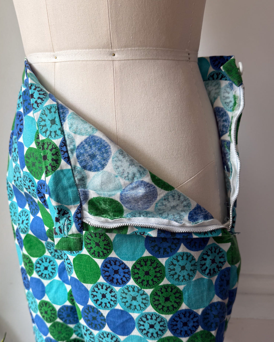 60s Printed Cotton Shorts / S
