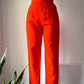 50s Orange Cotton Cigarette Pants / XS