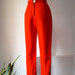 50s Orange Cotton Cigarette Pants / XS