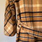 60s I. Magnin Plaid Camel Hair Coat / S-M