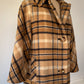 60s I. Magnin Plaid Camel Hair Coat / S-M