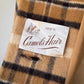 60s I. Magnin Plaid Camel Hair Coat / S-M