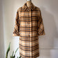 60s I. Magnin Plaid Camel Hair Coat / S-M