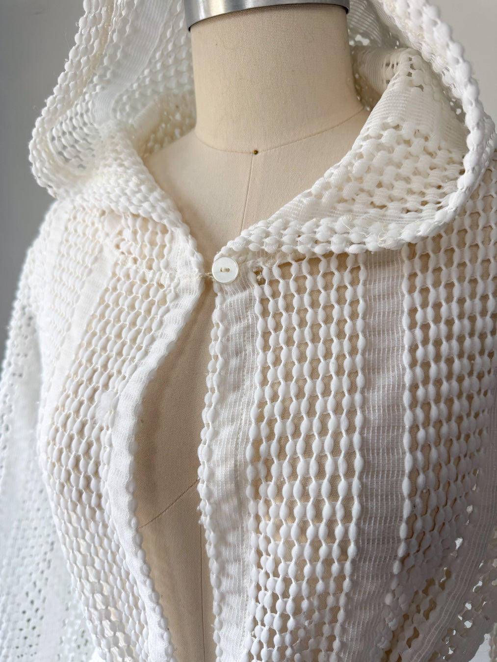 60s Hooded Swim Cover-up / S-M