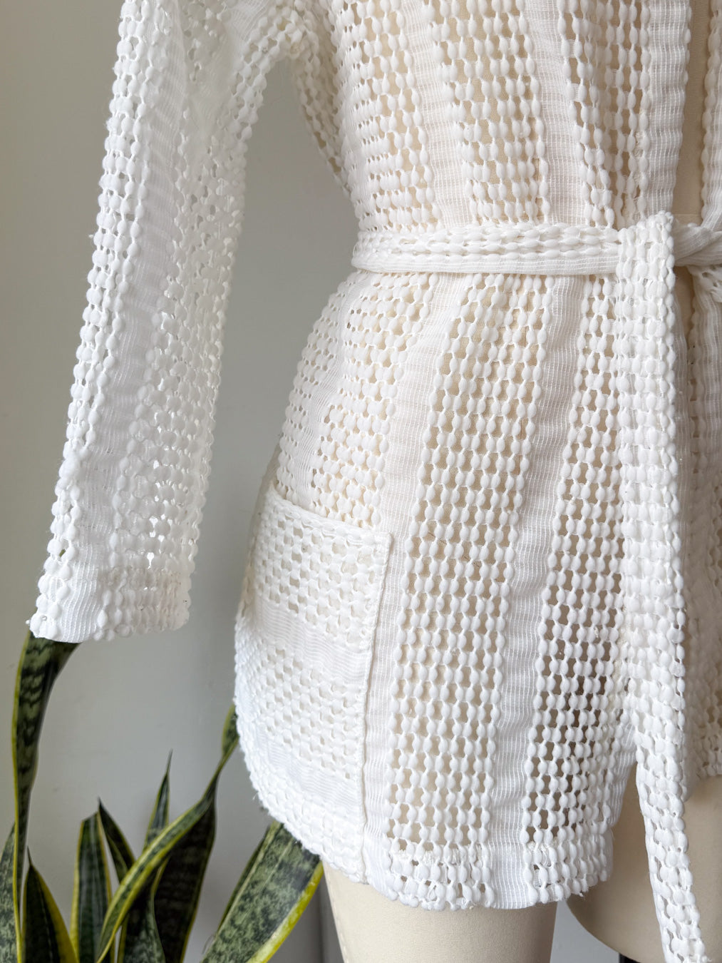 60s Hooded Swim Cover-up / S-M