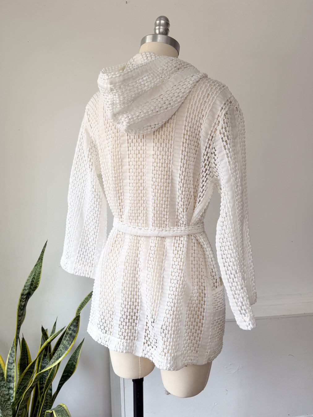 60s Hooded Swim Cover-up / S-M