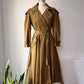 80s Norma Kamali Cotton Full Skirt Trench / XS-S