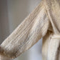80s Ivory Handwoven Mohair Coat / S-L