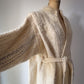 80s Ivory Handwoven Mohair Coat / S-L