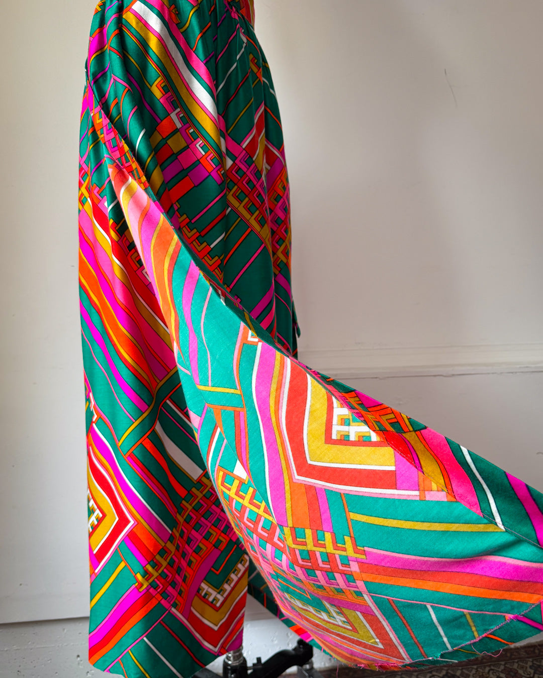 70s Alice Psychedelic Wrap Skirt / S-M