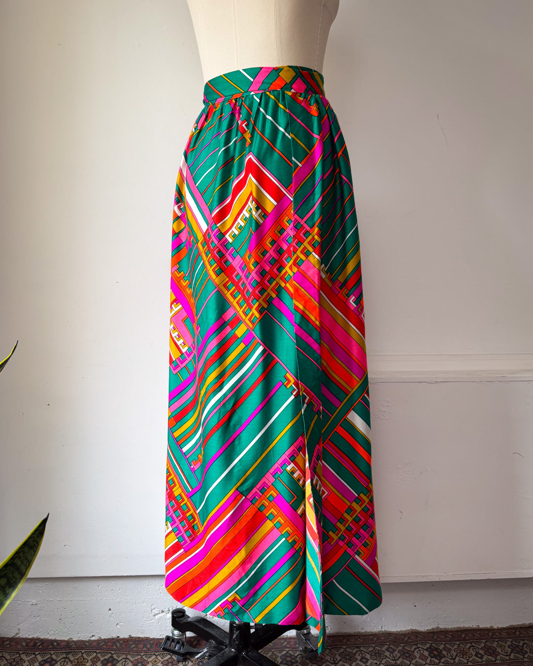 70s Alice Psychedelic Wrap Skirt / S-M