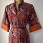 70s Catherine Ogust Printed Cotton Dress / M-XL