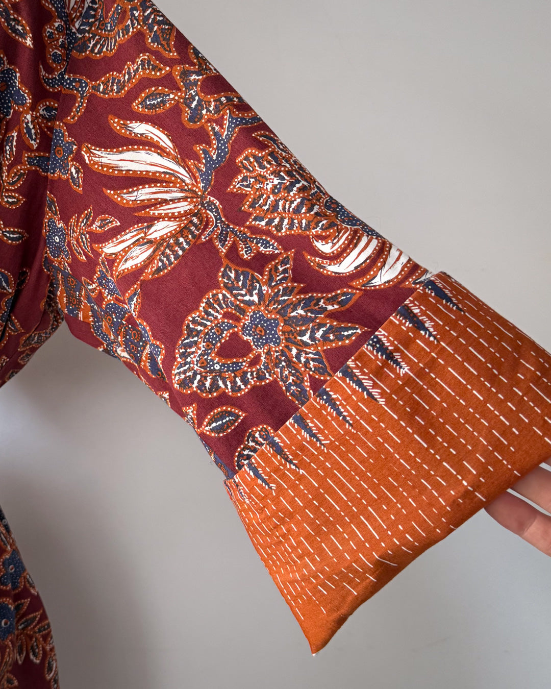 70s Catherine Ogust Printed Cotton Dress / M-XL