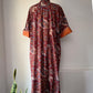 70s Catherine Ogust Printed Cotton Dress / M-XL