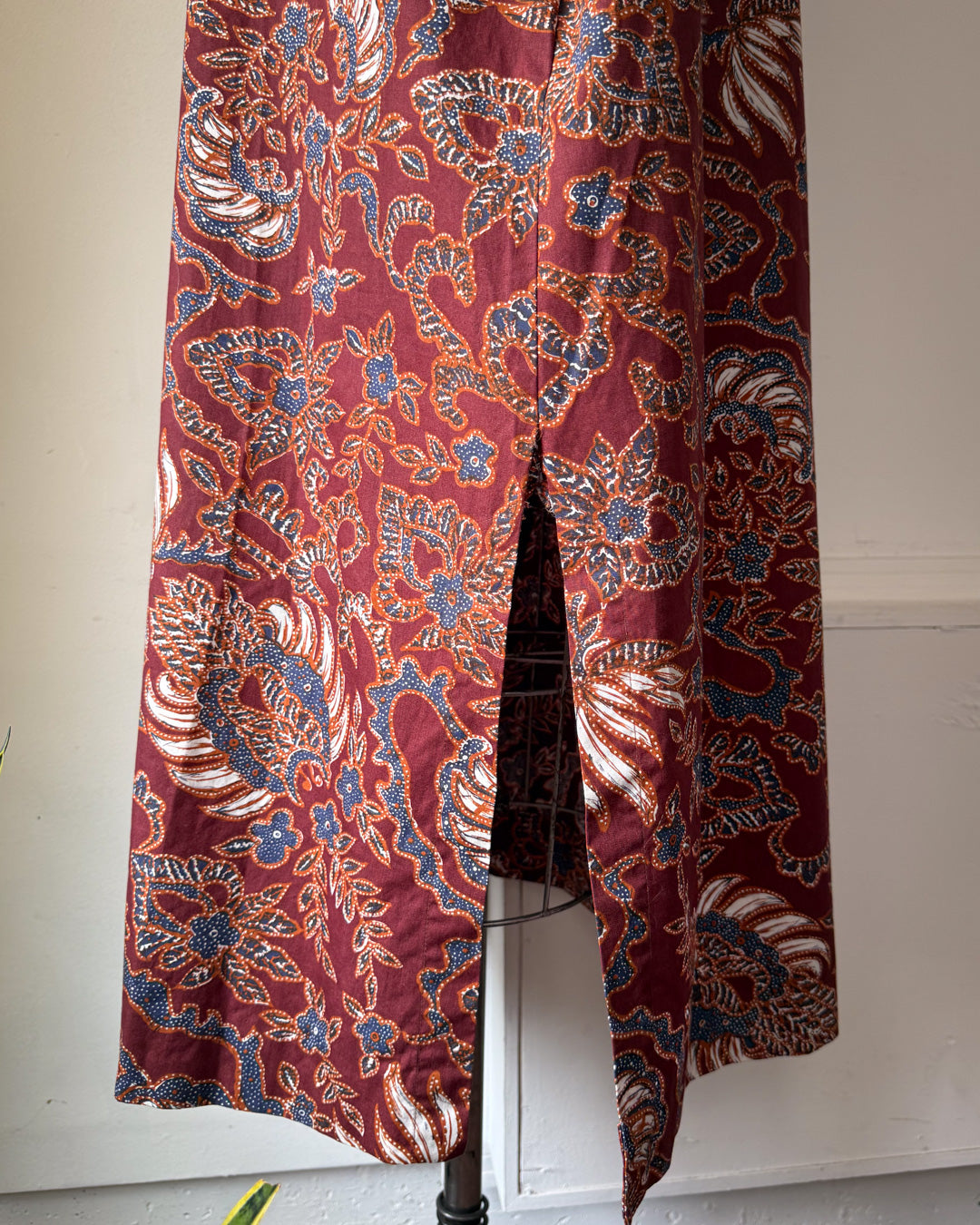 70s Catherine Ogust Printed Cotton Dress / M-XL
