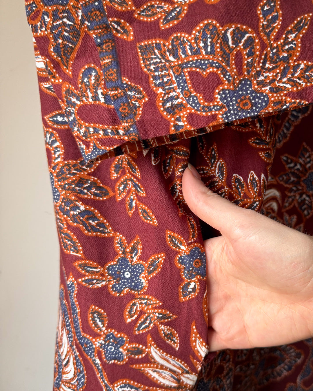 70s Catherine Ogust Printed Cotton Dress / M-XL