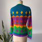 70s Charlie's Girls Colorful Sweater / M