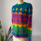 70s Charlie's Girls Colorful Sweater / M