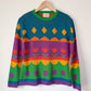 70s Charlie's Girls Colorful Sweater / M