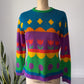 70s Charlie's Girls Colorful Sweater / M