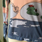 70s Novelty Egyptian Print Top / M