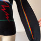 Rare 70s Black Novelty Rainbow Sweater / S