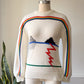 Rare 70s White Novelty Rainbow Sweater / S