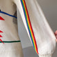 Rare 70s White Novelty Rainbow Sweater / S
