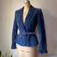 70s Gassy Jack Blue Suede Belted Jacket / XS-S