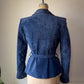 70s Gassy Jack Blue Suede Belted Jacket / XS-S