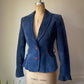 70s Gassy Jack Blue Suede Belted Jacket / XS-S