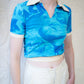 70s Movie Poster Print Cotton Crop Top / XS-S