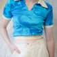 70s Movie Poster Print Cotton Crop Top / XS-S
