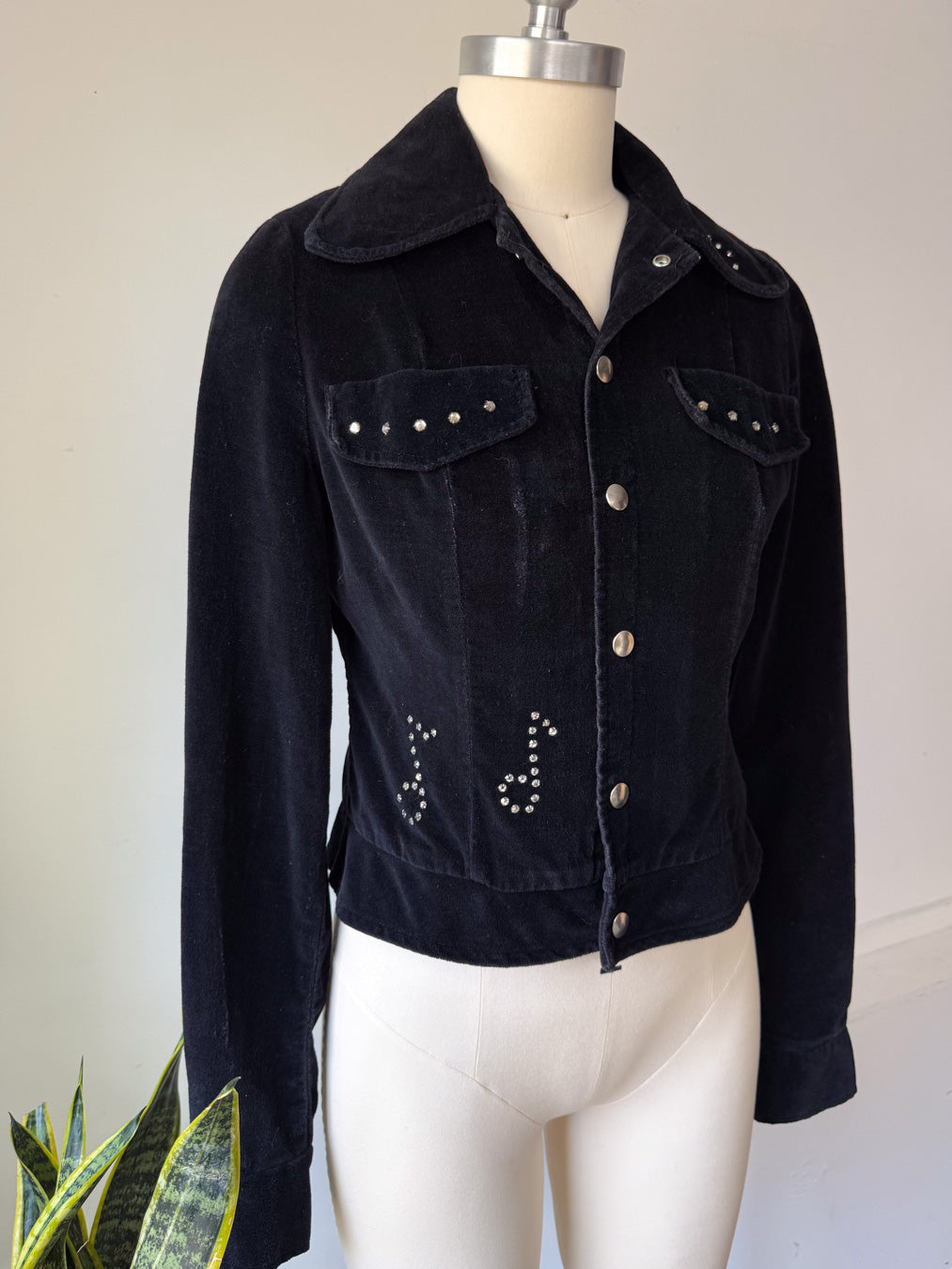 Rare 70s Happy Legs Music Note Jacket / S