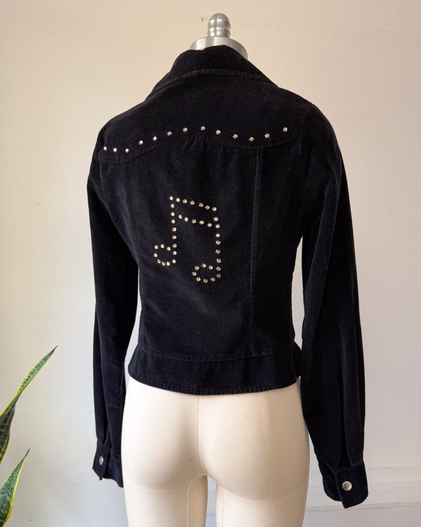 Rare 70s Happy Legs Music Note Jacket / S