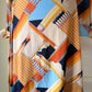 70s Novelty Pencils Pop Art Print Jersey Wrap Dress / M-L