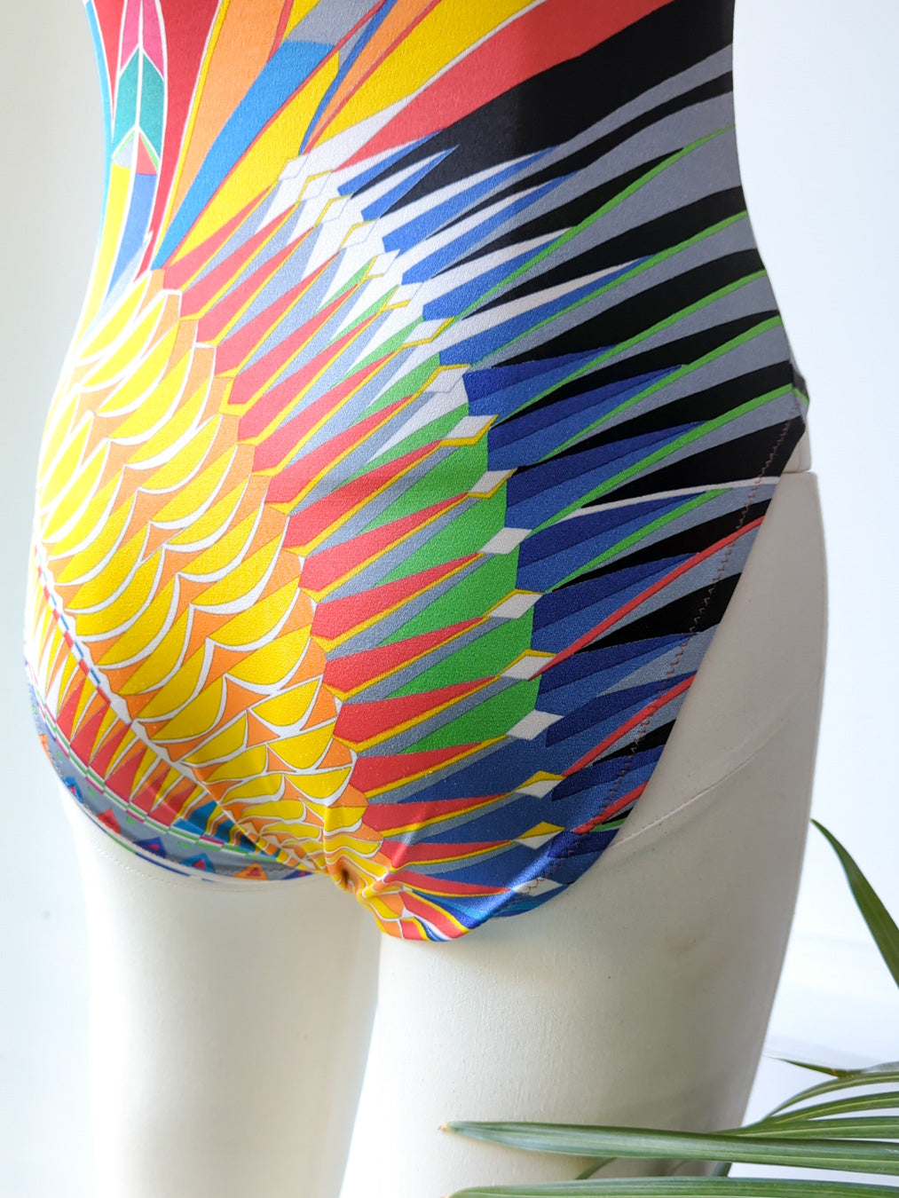 70s Italian Halter Swimsuit / S