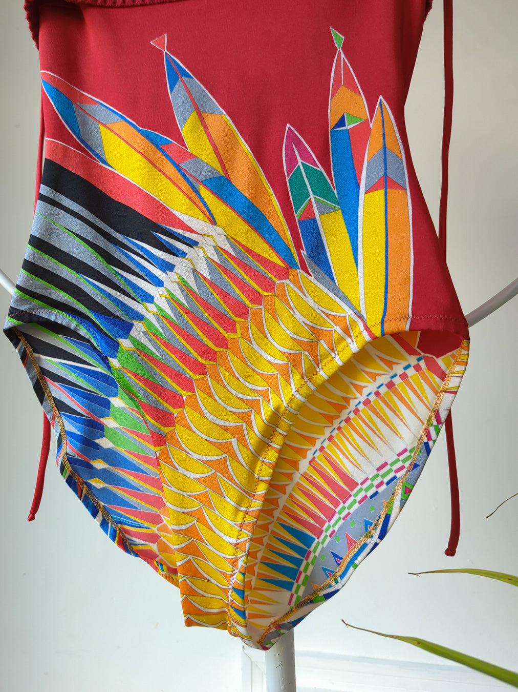 70s Italian Halter Swimsuit / S