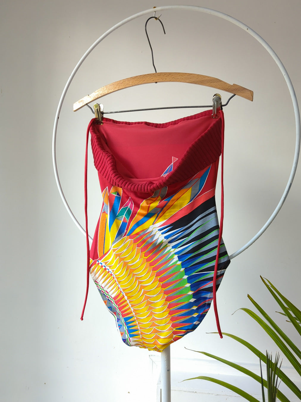 70s Italian Halter Swimsuit / S