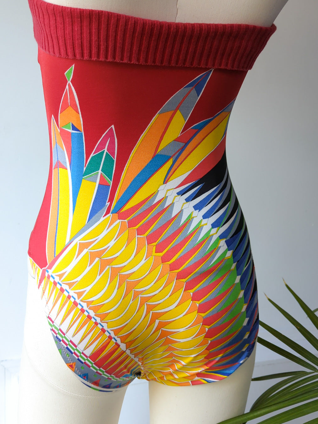 70s Italian Halter Swimsuit / S