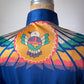 70s Nik Nik Novelty Print Rainbow Bird Feather Disco Shirt / M