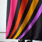70s Tori Richard Rainbow Maxi Dress / L