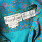 70s Treacy Lowe Novelty Print Animals Silk Dress / S-M