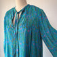 70s Treacy Lowe Novelty Print Animals Silk Dress / S-M