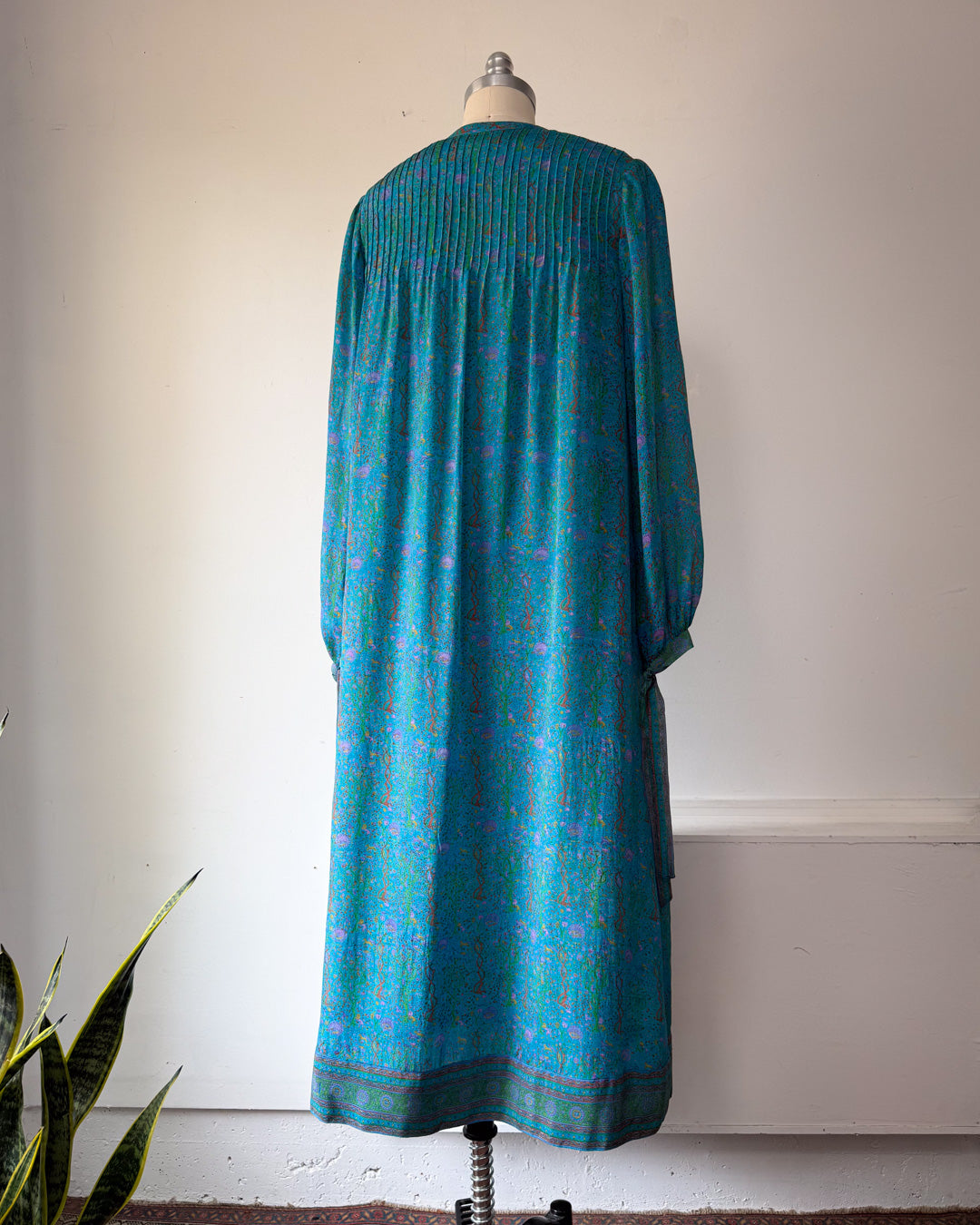 70s Treacy Lowe Novelty Print Animals Silk Dress / S-M